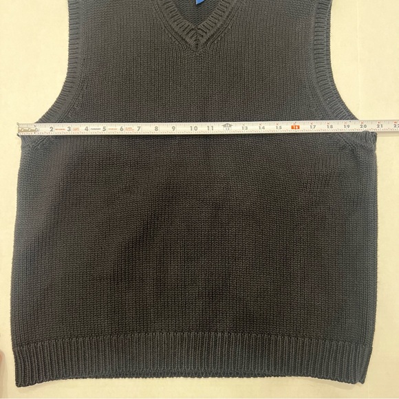 J.Crew Men’s 100% Cotton Black Cable Knit Sweater Vest Size Large - Picture 5 of 5